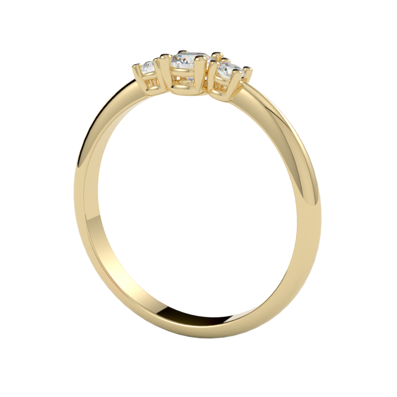 Pierścionek z diamentem Helios – złoto żółte 750 – GOLDPORT